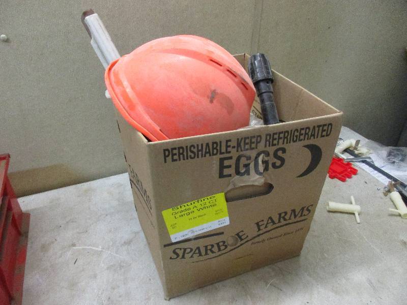 Hardhat, spray bottles