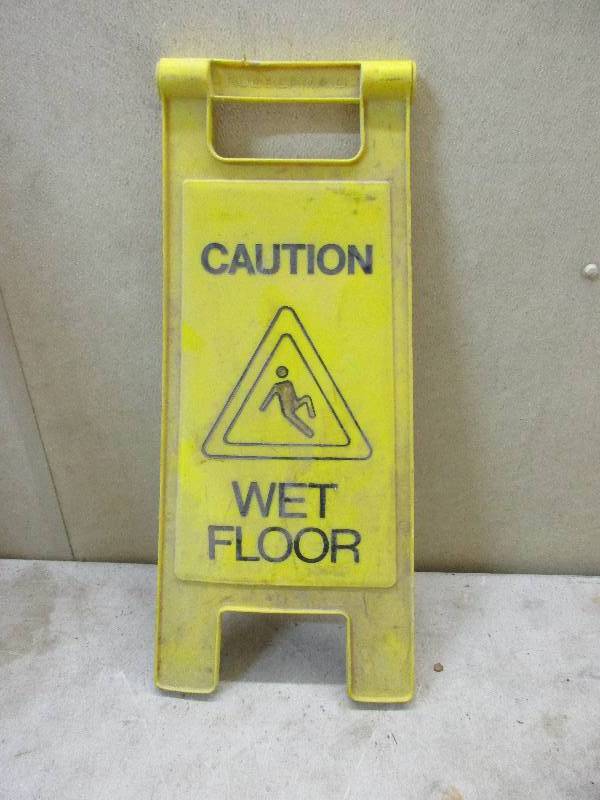Wet floor sign