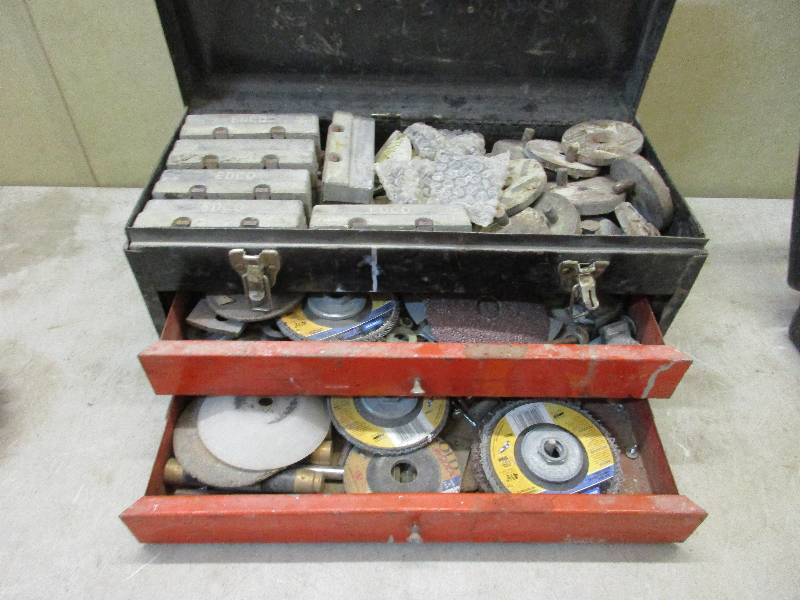 Toolbox with grinding attachments