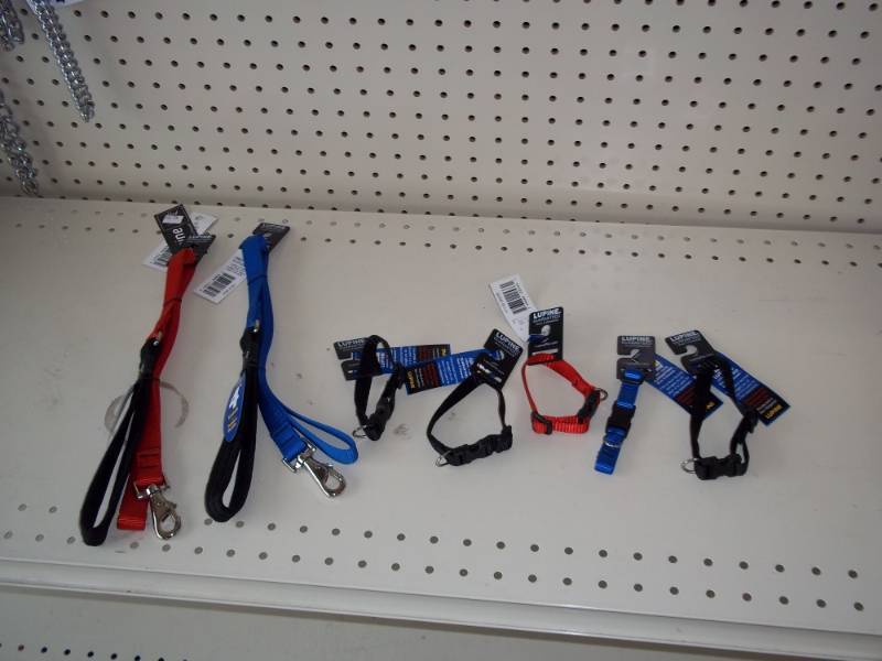 lot 11 image: 2 - 4 ft leashes, 5 - Small Pet Collars