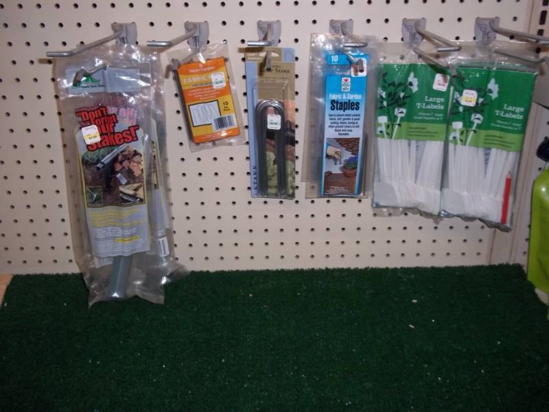 lot 73 image: Plant Stakes, Fabric Staples, Plant Labels,