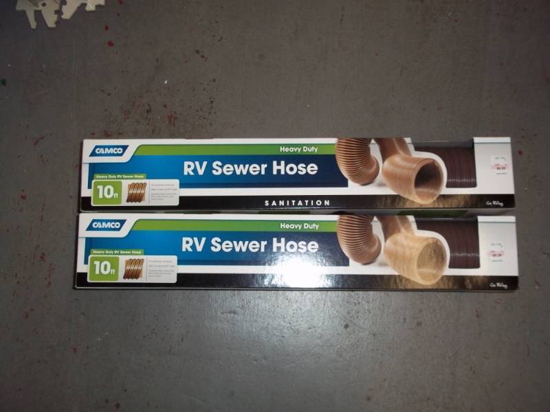 lot 107 image: Pair of 10 Ft RV Sewer Hose