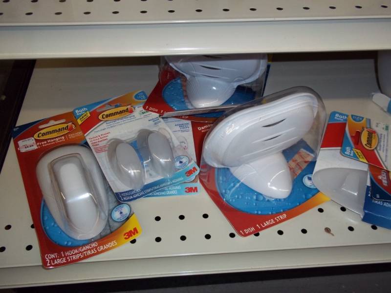lot 192 image: 4 ft Shelf Lot includes Bath Mats, Command Hooks, etc