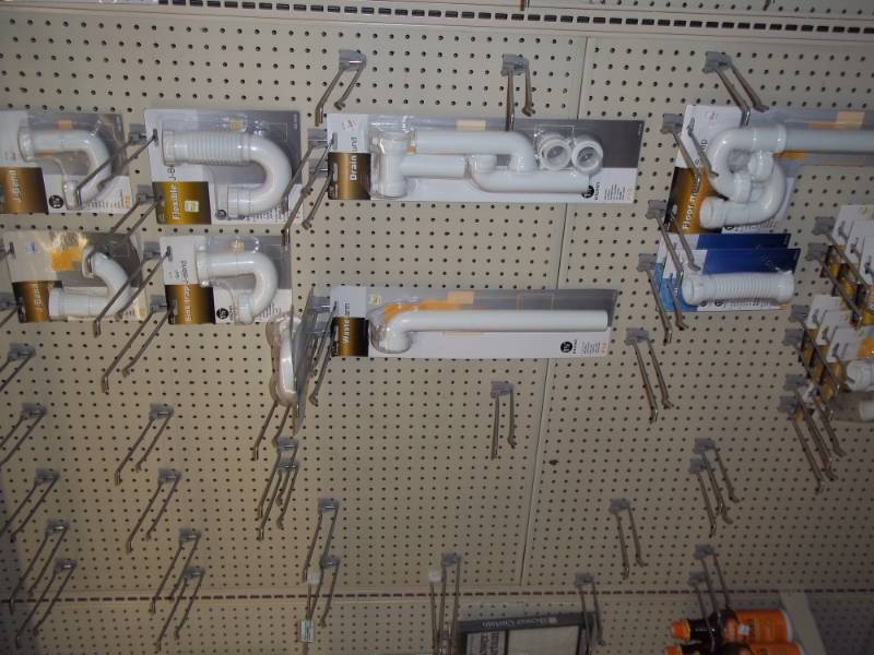 lot 195 image: 4 ft Wall Lot includes Plastic Bathroom Drain Pipes, Insta Tests, etc