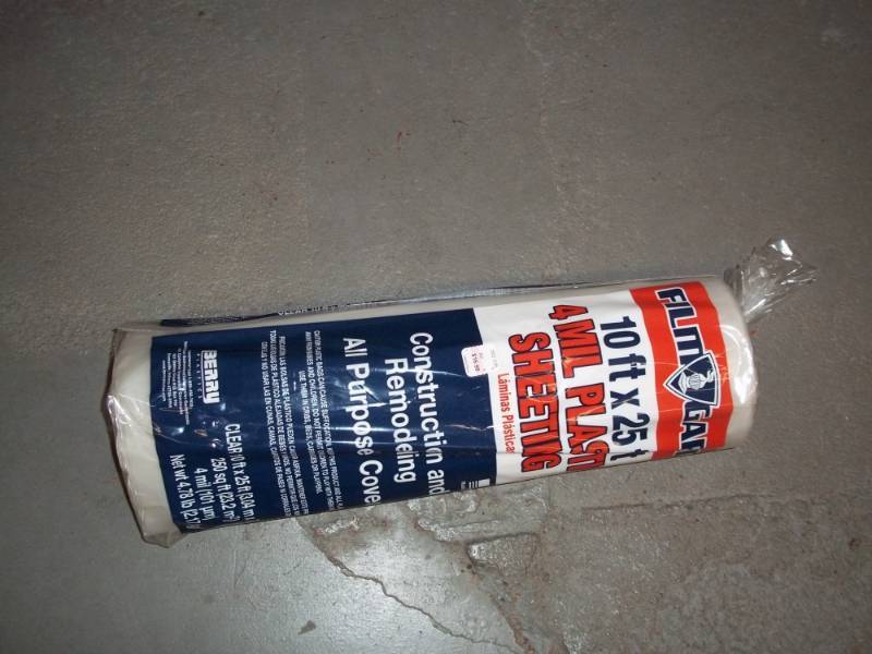 lot 254 image: Plastic Sheeting 4 mil 10x25