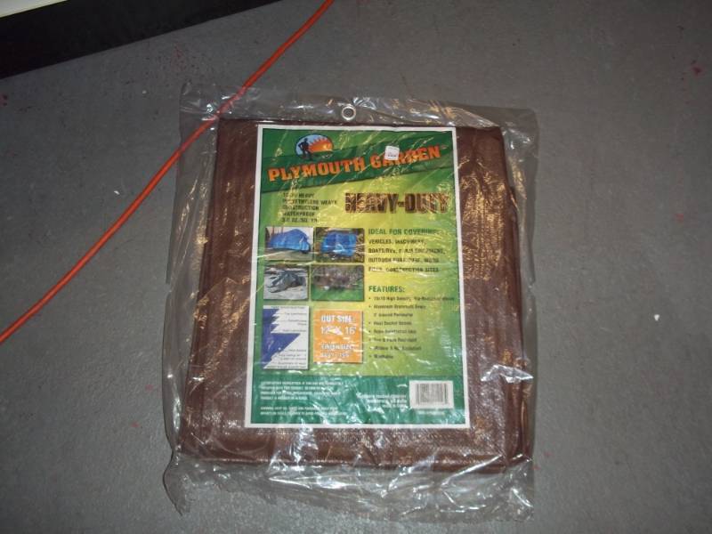 lot 285 image: Heavy Duty 12 X 16 Tarp brown