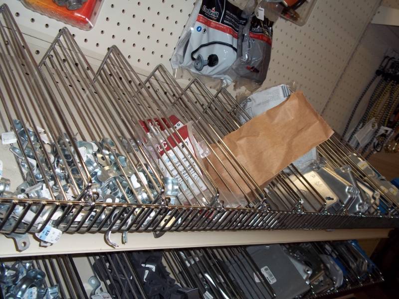 lot 301 image: 4 ft Shelf Lot includes Conduit straps, cover plates, etc