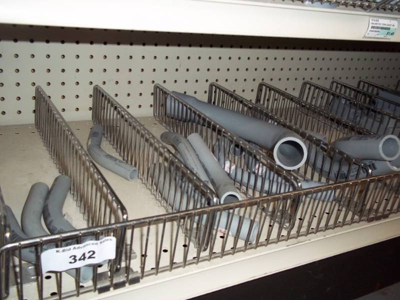 lot 342 image: 4 ft Shelf of Large Conduit Parts, etc
