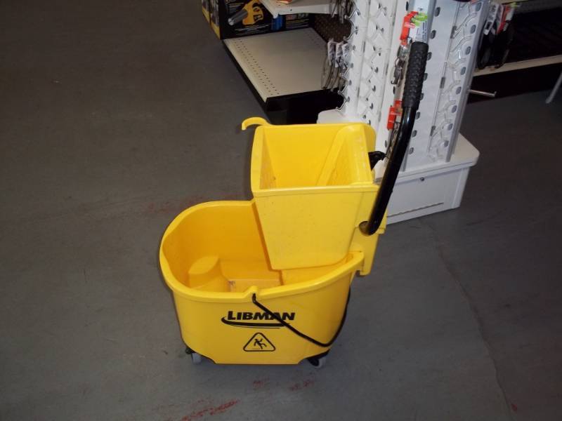 lot 414 image: Used Yellow Commercial Mop Bucket