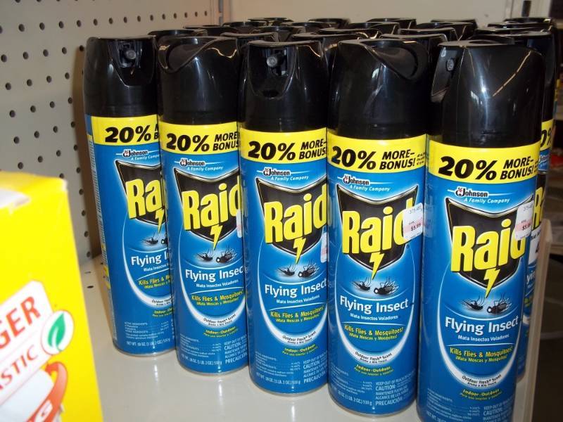 lot 425 image: Lot of 5 cans of Raid Flying Inspect Killer