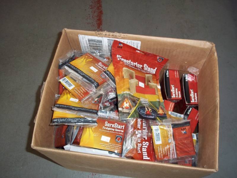 lot 482 image: Box of Fire Starting Supplies