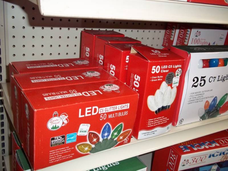 lot 497 image: Shelf Lot including Christmas String Lights, etc
