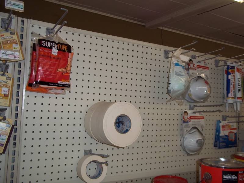 lot 523 image: Wall Lot includes Sheetrock Tape, Dust Masks, etc