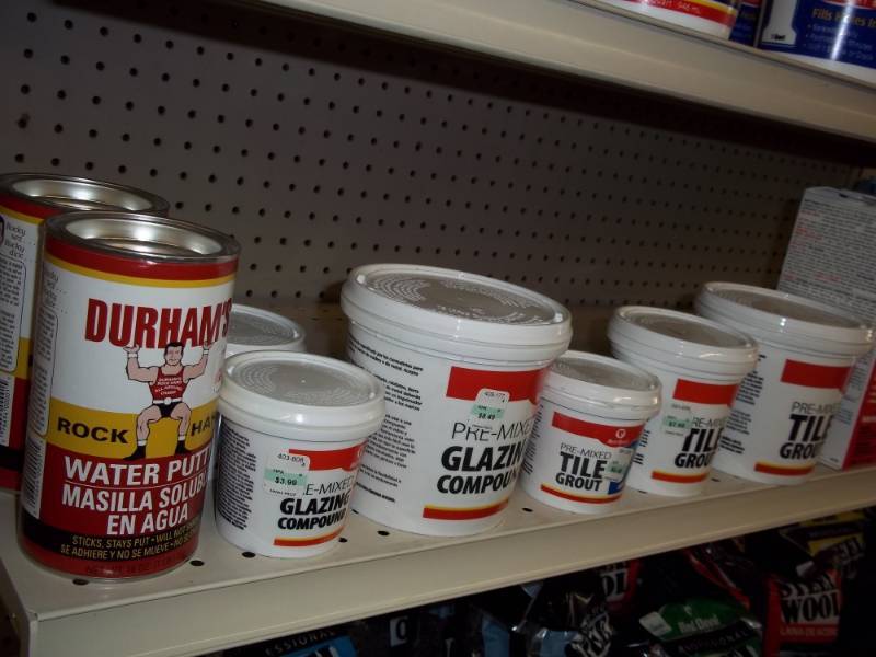 lot 525 image: Shelf Lot includes Tile Grout, Glazing Compound, etc