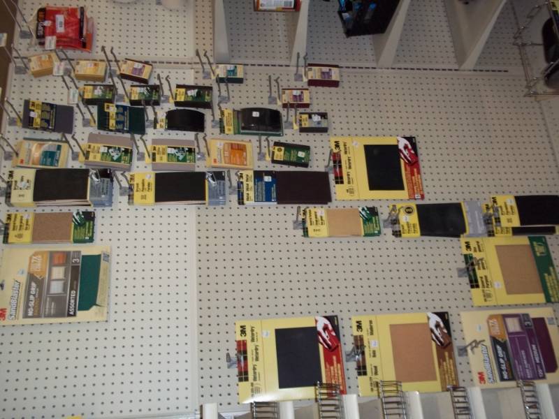 lot 531 image: Wall Lot of Variety of Sanding Paper includes sanding blocks