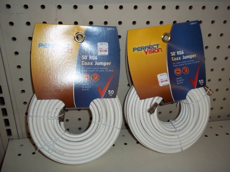 lot 591 image: Lot of 2 Coax Cable 50 ft