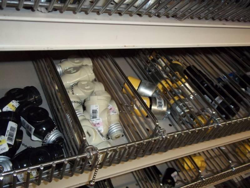 lot 688 image: Shelf Lot Assortment of Pull chains, splitters, extension cord ends