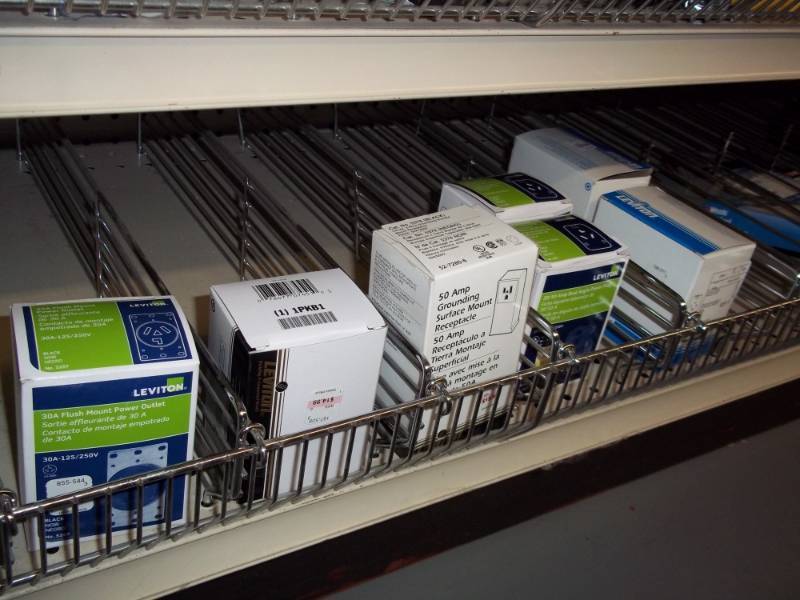 lot 690 image: Shelf Lot Assortment includes 30 amp and 50 amp plugs