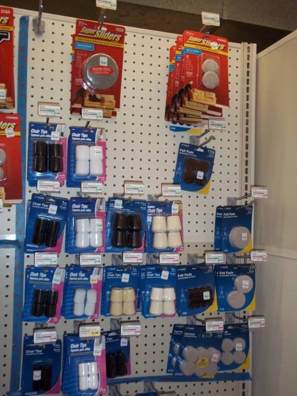 lot 745 image: Wall Lot of Chair Tips, Super Sliders, etc