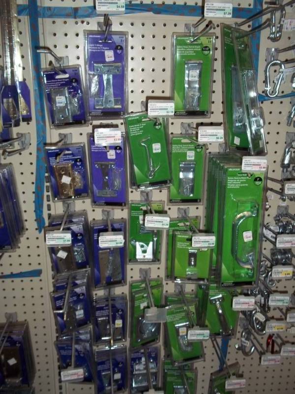 lot 764 image: Wall Lot of Door Locks, Latches, and Hinges