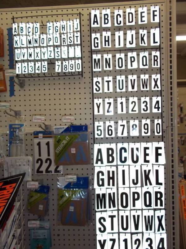 lot 808 image: Wall Lot of Stencil Letters