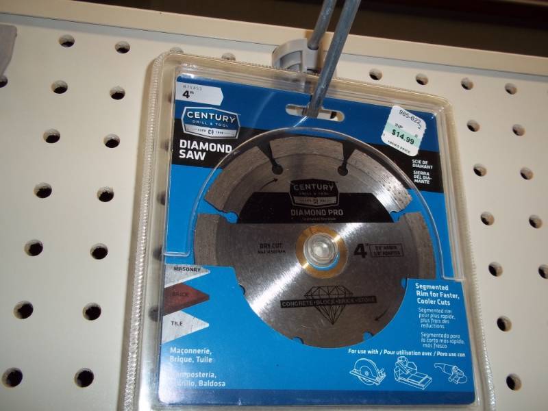 lot 834 image: Saw Blade Diamond 4 in