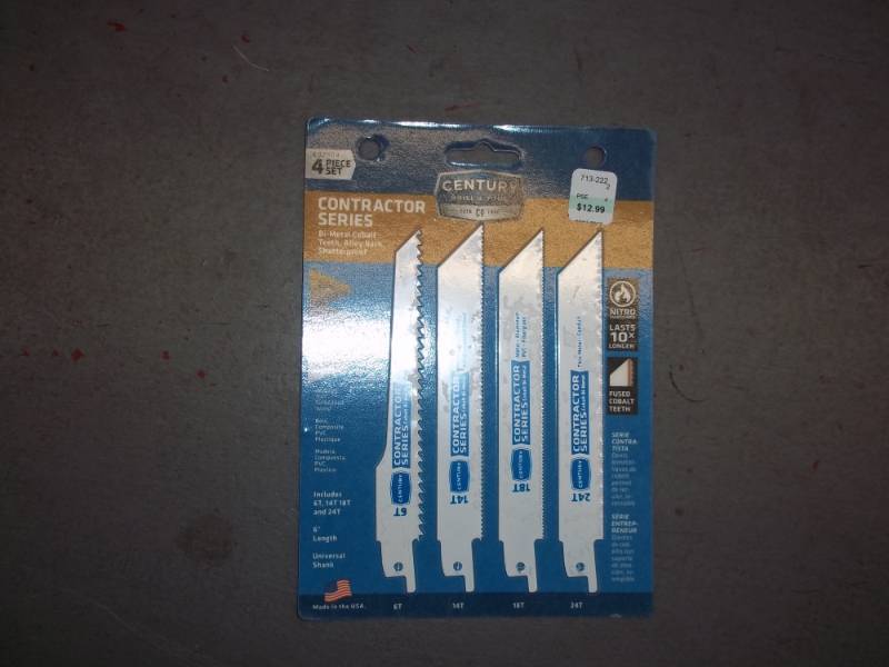 lot 855 image: 4 Piece Recip-Saw Blades Set