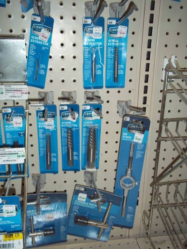 lot 869 image: Lot of Screw Extractors, Tap Wrench, Die Stock