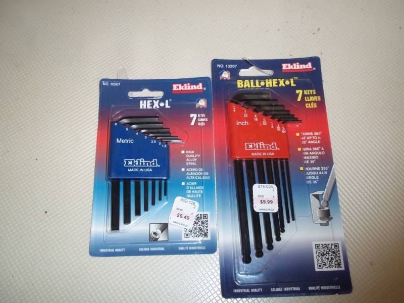 lot 923 image: Lot of 2 Hex Key Sets