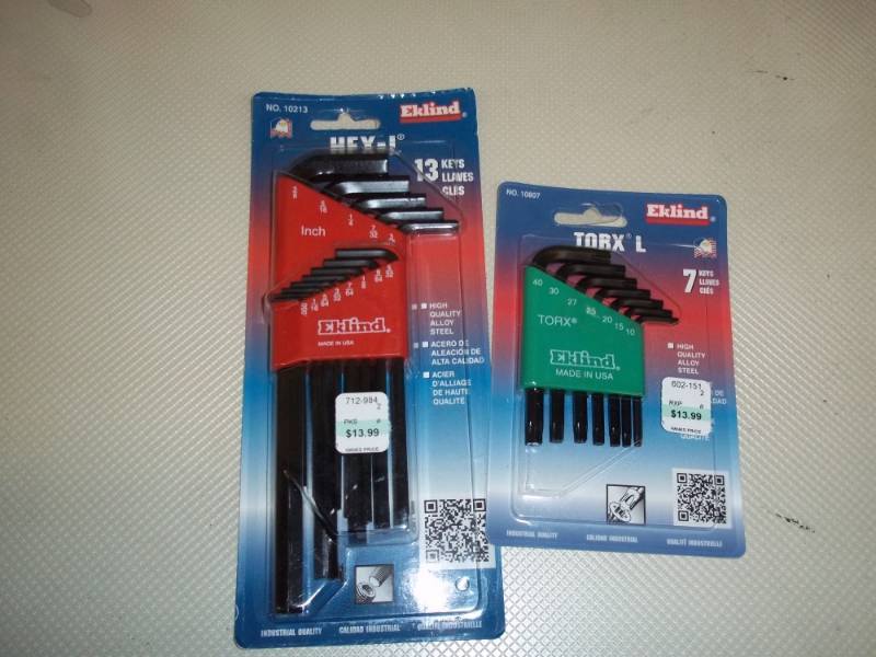 lot 924 image: Lot of 2 Hex Key Sets