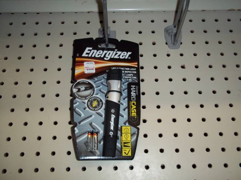 lot 990 image: Hard case Flashlight black and silver