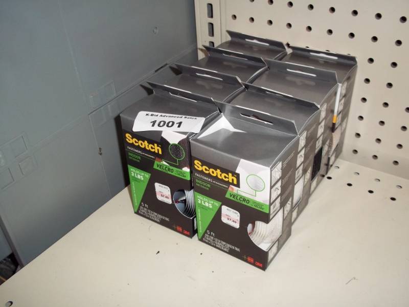 lot 1001 image: Lot of 8 boxes of Indoor Velcro