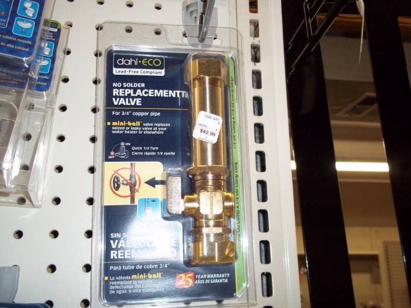 lot 1007 image: No Solder Replacement Valve