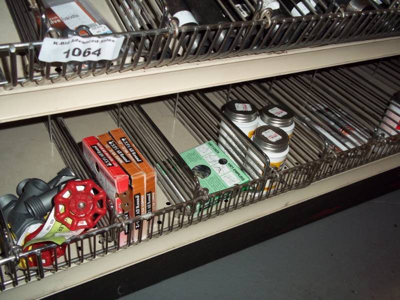 lot 1065 image: 4 ft Lot of Galvanized Fittings, PVC Paste, etc