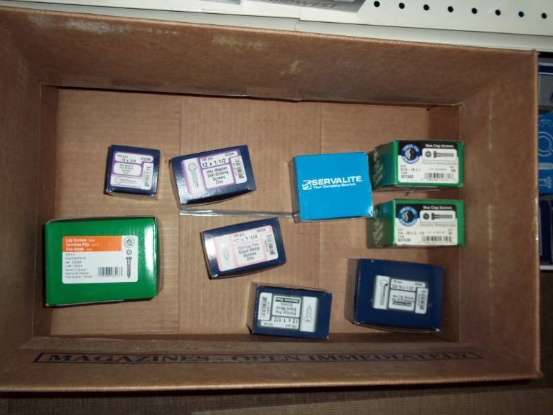 lot 1129 image: Lot of 9 Boxes of Misc Hardware