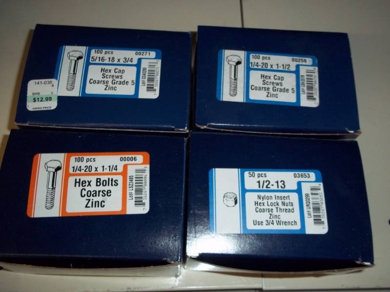 lot 1131 image: Lot of 4 Boxes of Misc hardware
