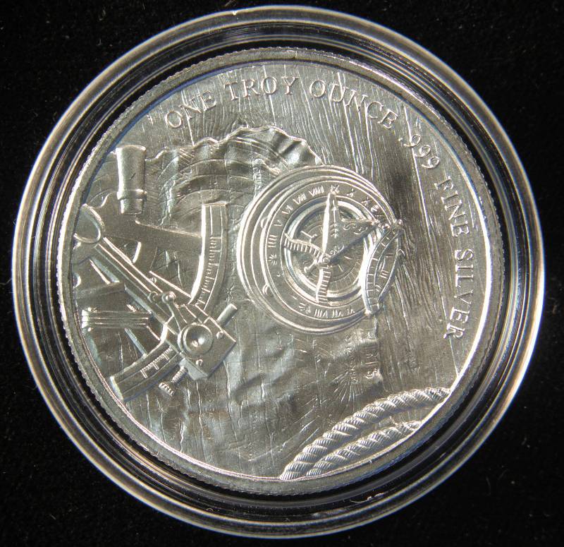 1 TROY Oz. .999 FINE SILVER PROSPECTOR ROUND IN AIRTITE CASE