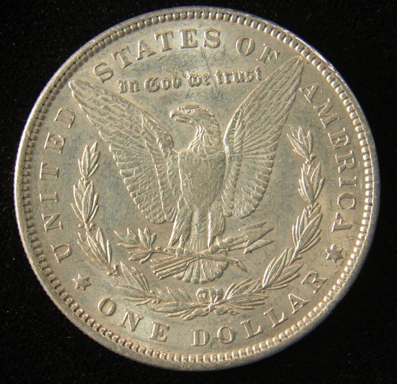 1896 MORGAN SILVER DOLLAR AU
