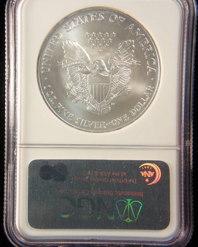 2003 US SILVER EAGLE 1 TROY Oz. .999 FINE SILVER MS69 NGC