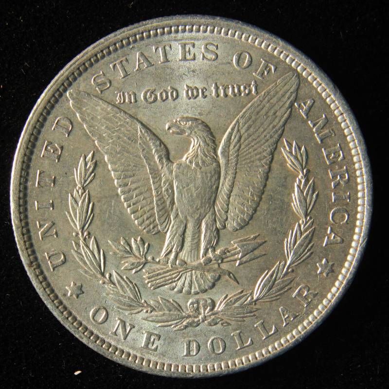 1889 MORGAN SILVER DOLLAR AU