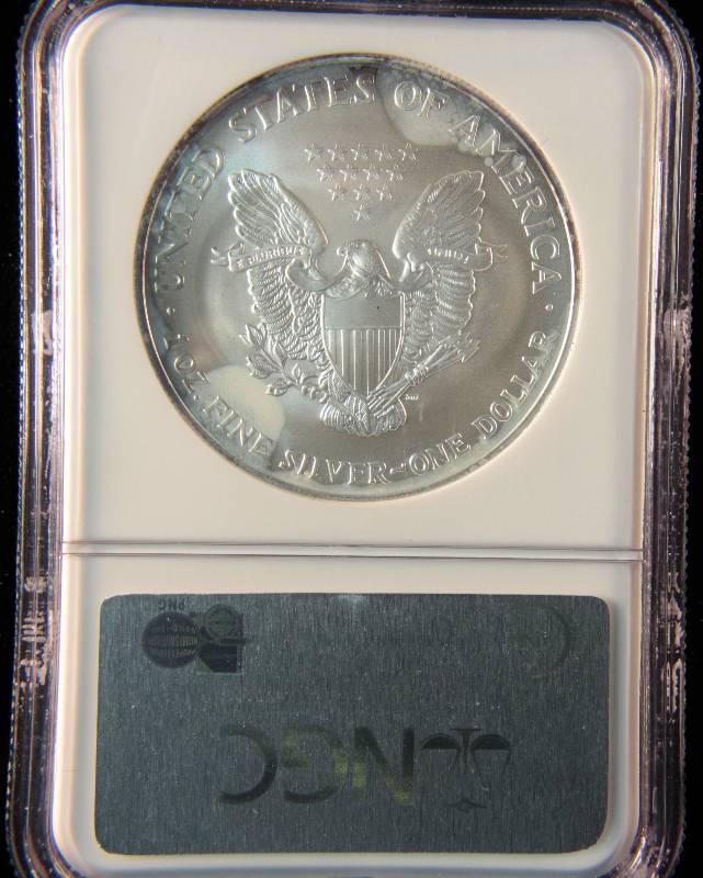 2004 US SILVER EAGLE 1 TROY Oz. .999 FINE SILVER MS69 NGC