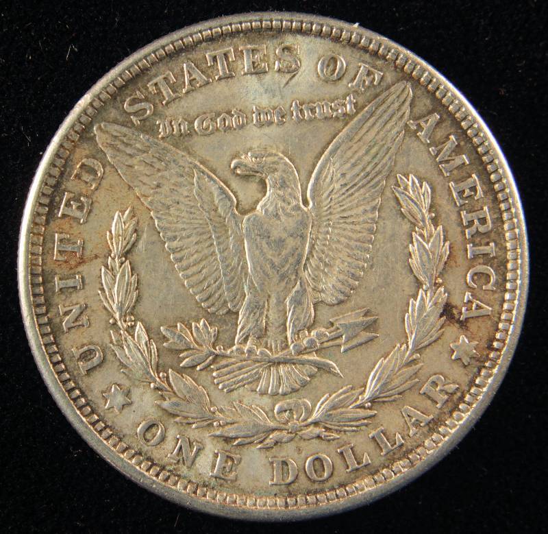 1921 D MORGAN SILVER DOLLAR XF