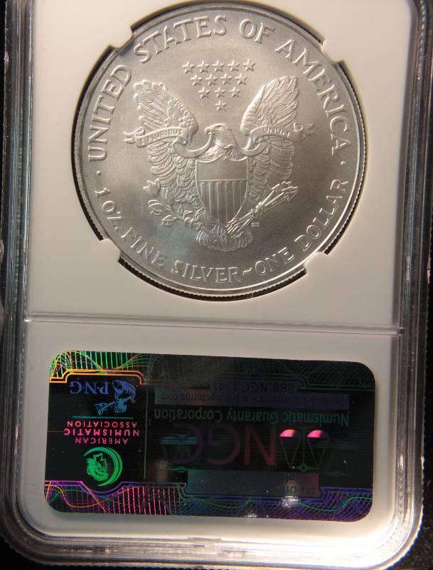 2006 US SILVER EAGLE 1 TROY Oz. .999 FINE SILVER MS69 NGC