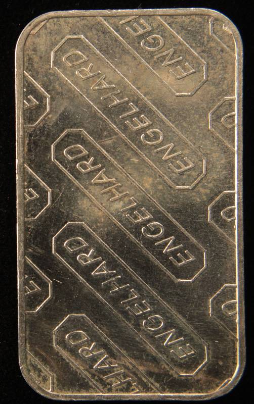 1 TROY OZ. .999 FINE SILVER ENGELHARD BAR