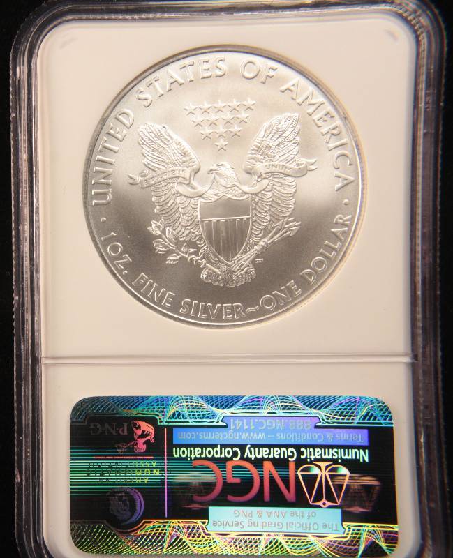 2009 US SILVER EAGLE 1 TROY Oz. .999 FINE SILVER MS69 NGC