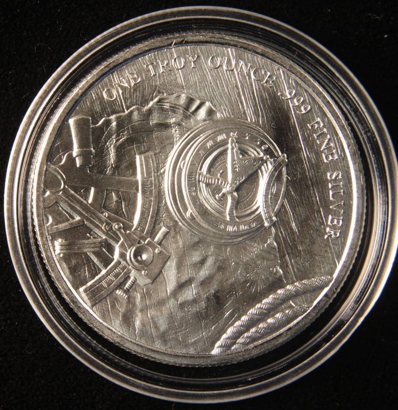 1 TROY Oz. .999 FINE SILVER ROUND PROSPECTOR IN AIRTITE CAPSULE
