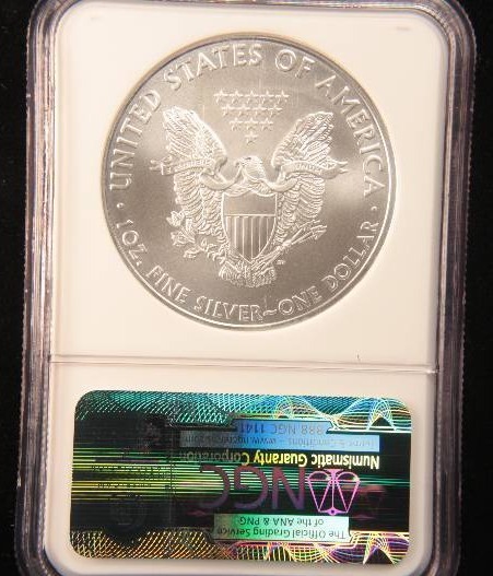 2010 US SILVER EAGLE 1 TROY Oz. .999 FINE SILVER MS69 NGC EARLY RELEASE