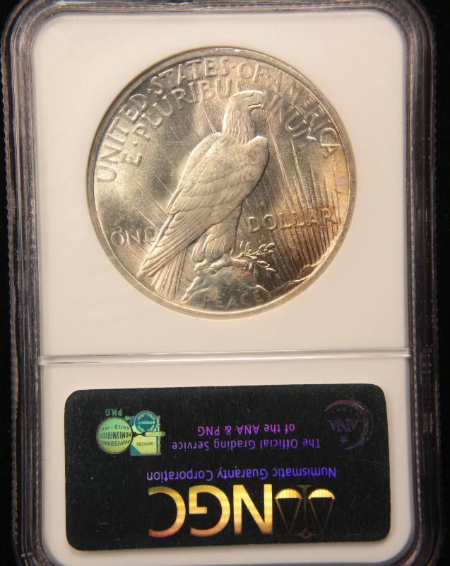 1923 PEACE SILVER DOLLAR MS64 NGC