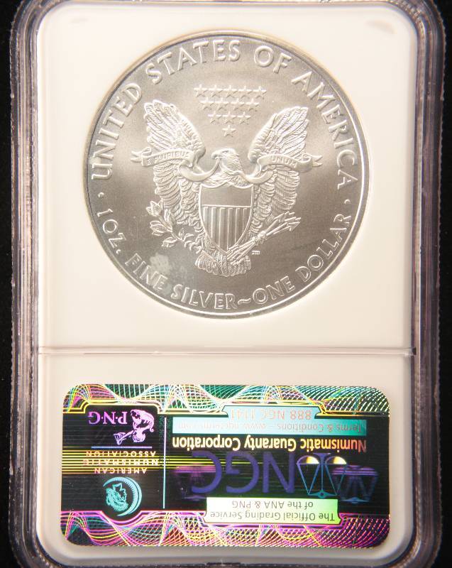 2010 US SILVER EAGLE 1 TROY Oz. .999 FINE SILVER MS69 NGC EARLY RELEASE