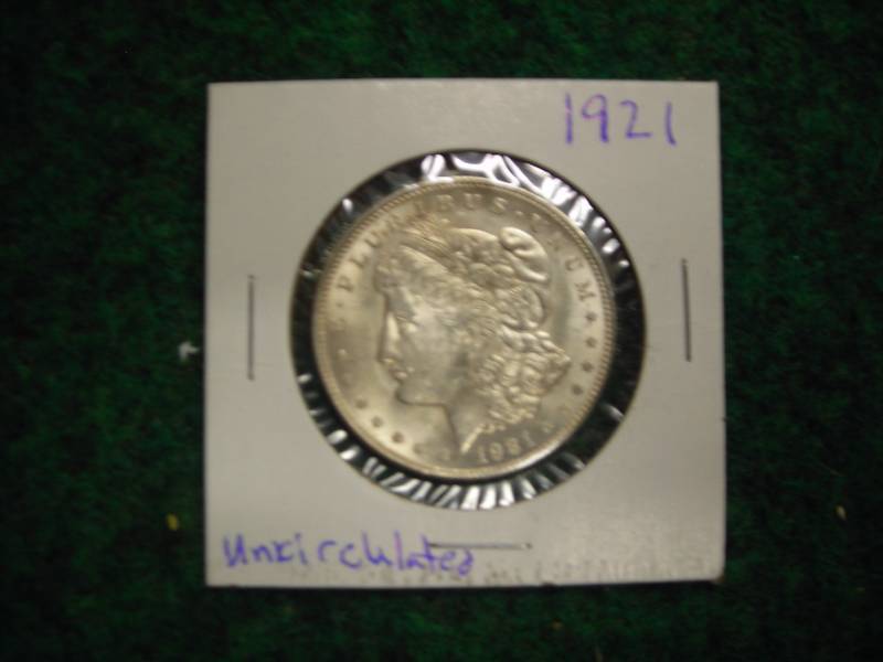 1921 Morgan Silver Dollar Unc